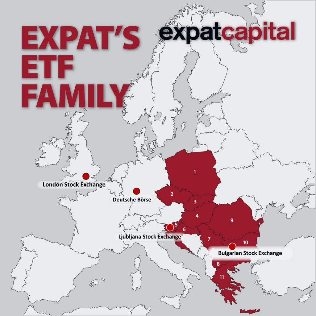 Expat's 11 passive ETF on the Europe map
